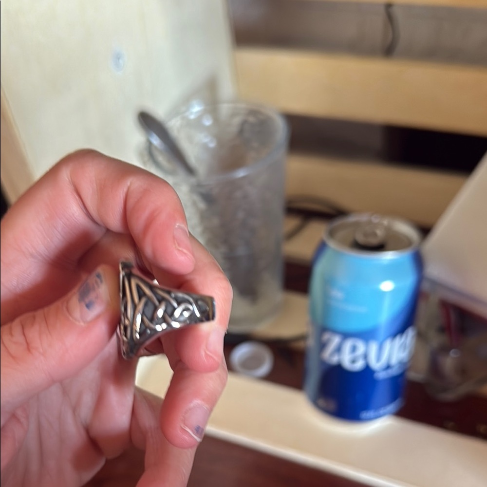 Killstar Silver Pentagram Ring - image 2